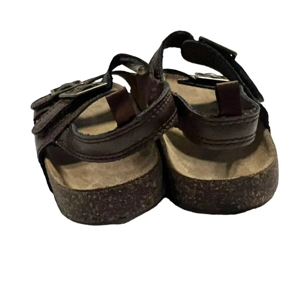 OshKosh Sz 12 Brown Faux Leather Sandals